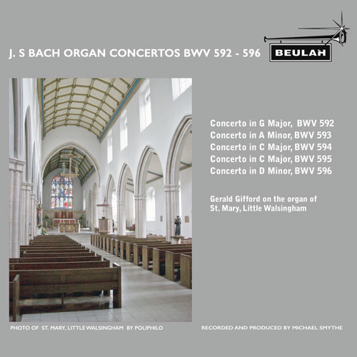 7PDR93 J S Bach Organ Concertos